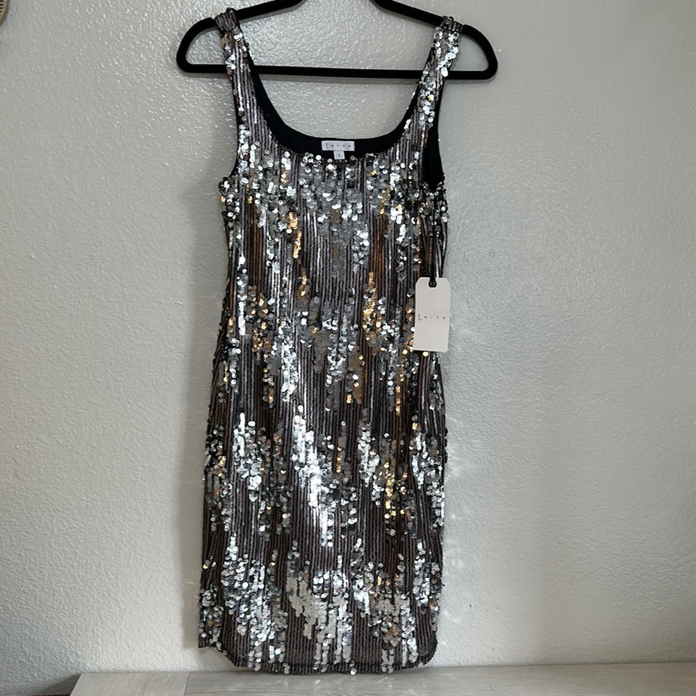NWT Leith mini bodycoon tank top dress with sequins